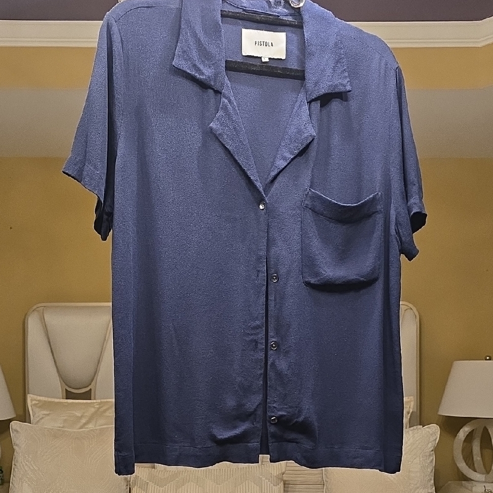 Pistola Navy Button Down Shirt